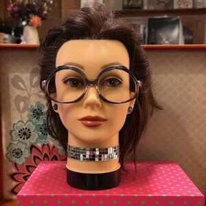 RARE French AVANT-GARDE " Vintage Brown/Clear Ombre Womens Frames